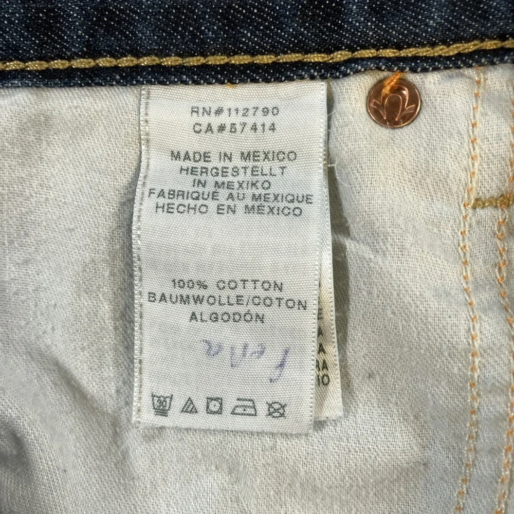 True Religion Basic Straight Jeans Mens 29 World Tour Dark Wash Denim